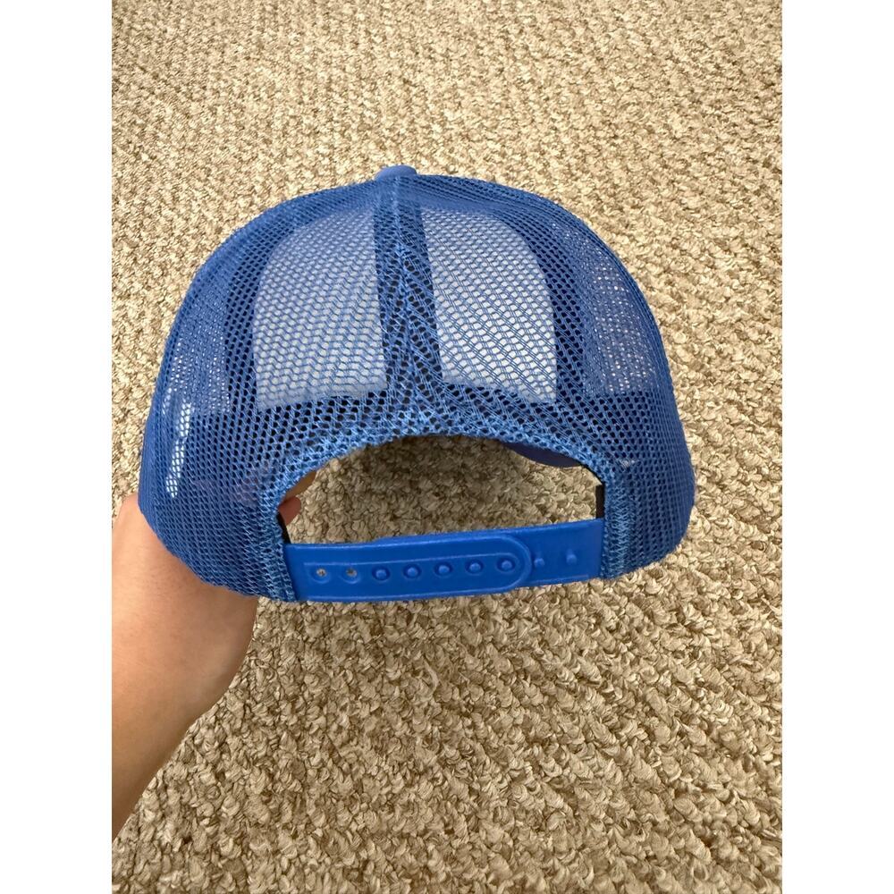 PARKE | NEW Blue Hot Dog Graphic Limited Edition Snap Back Trucker Hat Summer - Picture 8 of 10